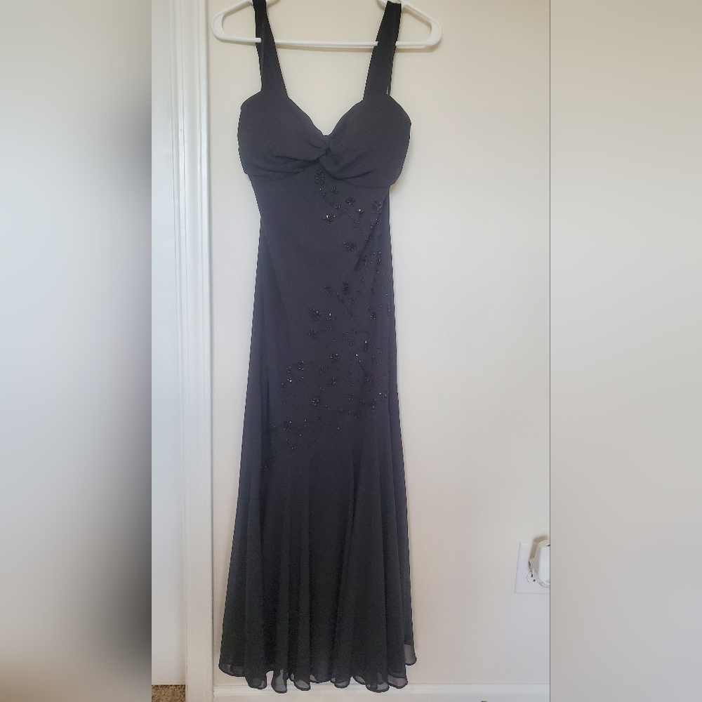 Vintage S.L. Fashions Black Evening Dress
